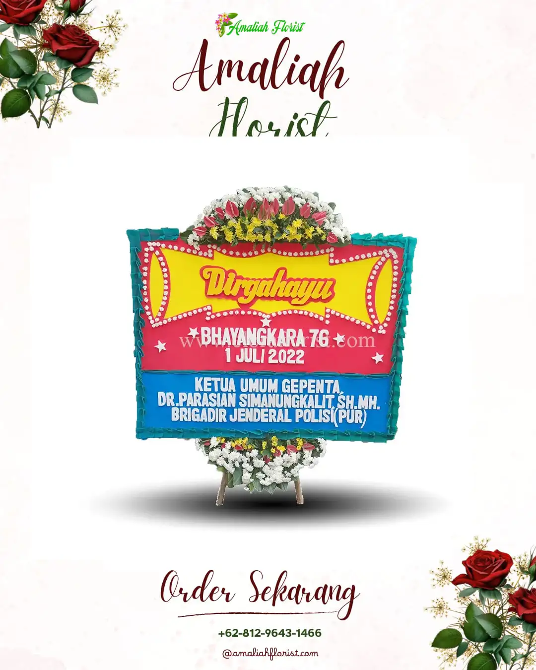 Papan Bunga HUT Ulang Tahun Medang Kampai